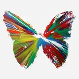 Butterfly Spin Painting by Damien Hirst, 2009, acrylic on paper, sold Sep 2023