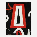 Open Black by Emerson Woelffer, 1995, oil and acrylic on canvas, sold Sep 2023