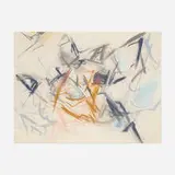 Mercedes Matter, Abstract Composition, pastel on paper