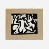 Vaclav Vytlacil, Figure Study, tempera on paper mounted to board