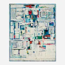 Solomon Ethe, Abstract Composition, 1961-62, oil on canvas