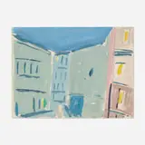 James Lechay, City Scene, 1968, graphite and gouache on paper