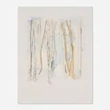 Adja Yunkers, String Drawing #4, 1981, mixed media collage on canvas board