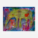 Tobias Musicant, Abstract Composition, acrylic and ink on canvas