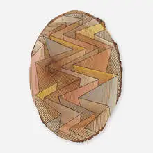 Jason Middlebrook, Unfold Yourself Everyday, 2014, acrylic on cherry wood