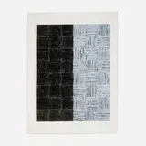 McArthur Binion, Sawyer: Suite: XXI, 2013, laser print collage, staonal crayon and graphite on paper