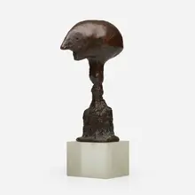 Peter Agostini, Head II (from the Atoner series), 1955, bronze, glass