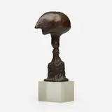 Peter Agostini, Head II (from the Atoner series), 1955, bronze, glass