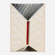 Raw Martini Glass by Alistair Frost, 2008, acrylic and charcoal on canvas, sold Sep 2023