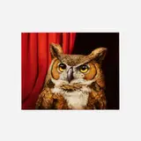 Tom Palmore, Great Horned Owl, oil and acrylic on panel