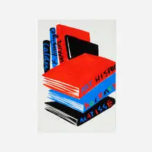 Tom Slaughter, Untitled (Books), 1990, acrylic on paper