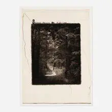 Lesley Dill, Beauty Crowds Me Till I Die..., 1997, photogravure and thread on Okawara