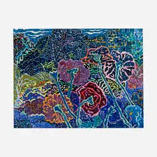 Hans Moller, Garden at Night, 1980, watercolor on paper
