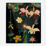 L. C. Armstrong, Moon Rise Over China Lake, 2000, acrylic and resin on linen laid to panel