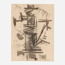 Object by Corinne Michelle West, 1964, charcoal and graphite on paper, sold Sep 2023