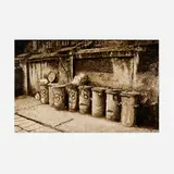 Herve Guilleux, Les Poubelles, 1997, oil and motor oil on panel