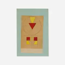 Charmion Von Wiegand, Untitled (#153), 1961, mixed media on panel