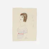 Saul Steinberg, Untitled (Woman, Aug. 9, 1962)
