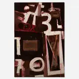 Untitled by Emerson Woelffer, 1953, oil on canvas, sold Sep 2023