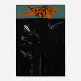 Bird and Earthworms by Emerson Woelffer, 1956, oil on canvas, sold Sep 2023