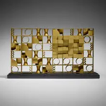 Louise Nevelson, Atmosphere and Environment II, 1966, bronze, lacquered wood
