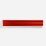 Donald Judd, Untitled (Tomato Red), 1991, anodized extruded aluminum