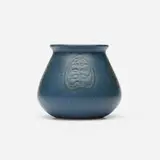 Vase with stylized palm leaves by Maude Milner and Sarah Tutt for Marblehead Pottery, sold Jun 2026