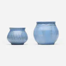 Arthur Eugene Baggs for Marblehead Pottery, Vases, set of two