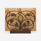 Samuel Yellin, Early Sketch in Iron with leaves and tendrils