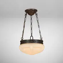 Victor Toothaker for Roycroft, Hanging lamp from the Grove Park Inn, Asheville