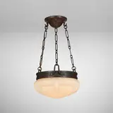 Victor Toothaker for Roycroft, Hanging lamp from the Grove Park Inn, Asheville