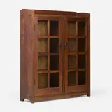 Gustav Stickley, Bookcase, model 717, 1907-12, oak, iron, glass