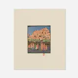 Gustave Baumann, San Geronimo Taos, 1924, woodcut in colors on Zanders Bergisch Gladbach laid