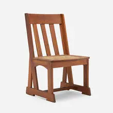 Stickley Brothers, Chair, c. 1906, oak, rush