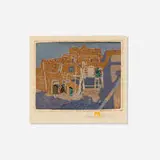 Gustave Baumann, Night of the Fiesta - Taos, woodcut in colors on Zanders laid
