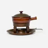 Gustav Stickley, Chafing dish set, model 369