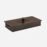 Roycroft, Covered cigar and cigarette tray with trefoil motif, model 630