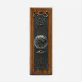 Dankmar Adler and Louis Sullivan, Door knob and back plate from the Wainwright Building, St. Louis, Missouri, 1891, Bower-Barff-finished wrought iron, wood