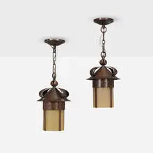 Michael Adams for Aurora Studios, Hanging lanterns, pair