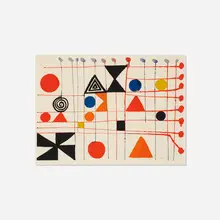 Quilt by Alexander Calder, 1966, lithograph on paper, sold Oct 2017