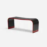 attribution Marcello Piacentini, bench, c. 1935, bent and lacquered wood