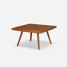 George Nakashima, coffee table, c. 1960, American black walnut