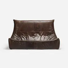 The Rock sofa by Gerard van den Berg, 1970, leather over foam, sold Oct 2017
