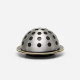 Colombini & Guzzetti, Elmo table lamp, 1973, enameled aluminum, aluminum, rubber, chrome-plated brass