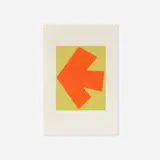 Orange over Green by Ellsworth Kelly, 1964-65, lithograph on Rives BFK paper, sold Oct 2017