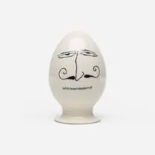 Egghead by Lagardo Tackett, 1958, glazed porcelain, sold Oct 2017