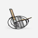 Antonio Volpe, rocker, ebonized beech, cane