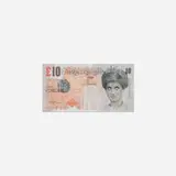 Di-Faced Tenner by Banksy, 2004, offset lithograph on paper, sold Oct 2017