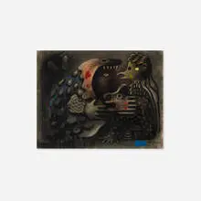 Untitled by Julio de Diego, 1945, charcoal and pastel on paper, sold Oct 2017