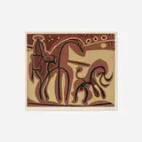 Picador et Taureau by Pablo Picasso, 1959, linocut on Arches paper, sold Oct 2017